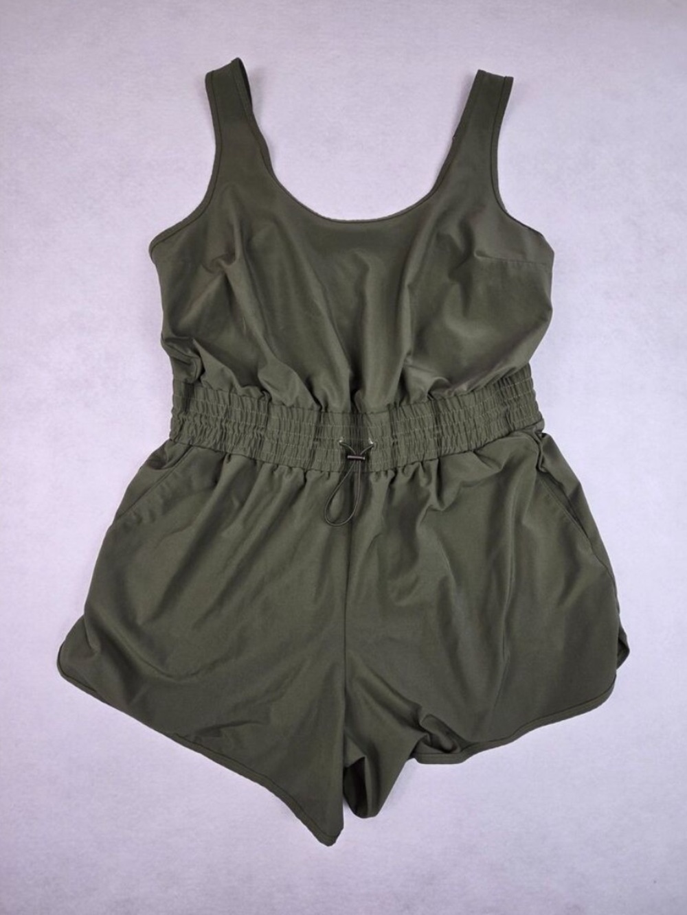 Abercrombie & Fitch Olive Green Sleeveless Romper